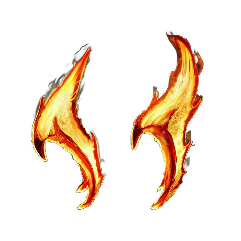 エフェクト 火 鋭い火の爪痕 透過 PNG 画像 フリー素材 #28230