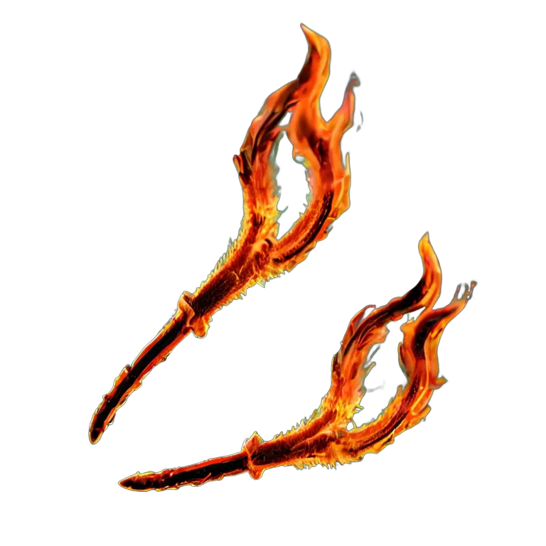 エフェクト 火 鋭い火の爪痕 透過 PNG 画像 フリー素材 #28231