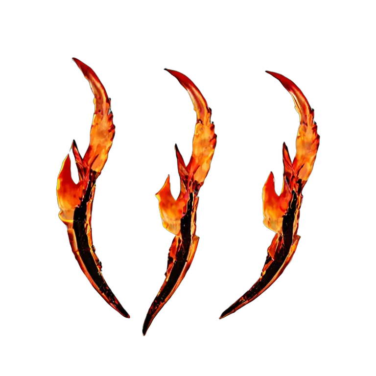 エフェクト 火 鋭い火の爪痕 透過 PNG 画像 フリー素材 #28233