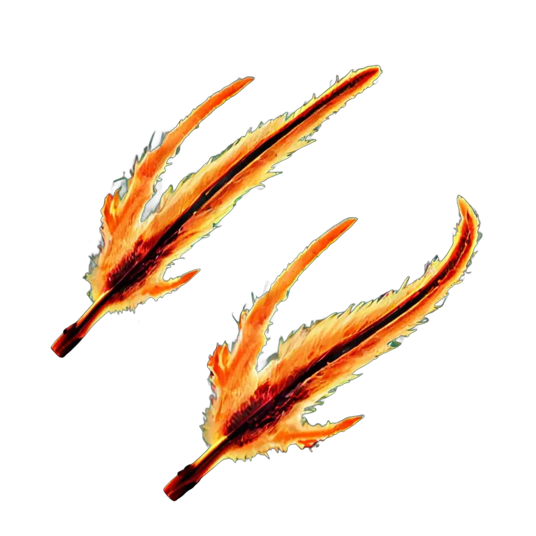 エフェクト 火 鋭い火の爪痕 透過 PNG 画像 フリー素材 #28238