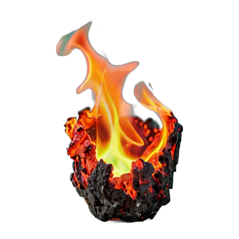 エフェクト 火 一つの輝く残り火の火花 透過 PNG 画像 フリー素材 #28262