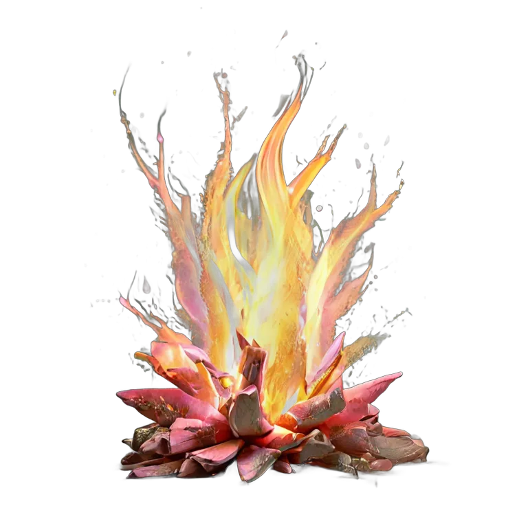 エフェクト 火 ピンクとゴールドのキラキラした妖精の火 透過 PNG 画像 フリー素材 #28216