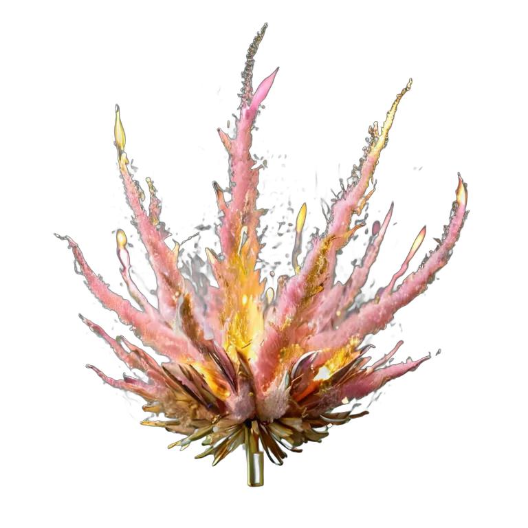 エフェクト 火 ピンクとゴールドのキラキラした妖精の火 透過 PNG 画像 フリー素材 #28221