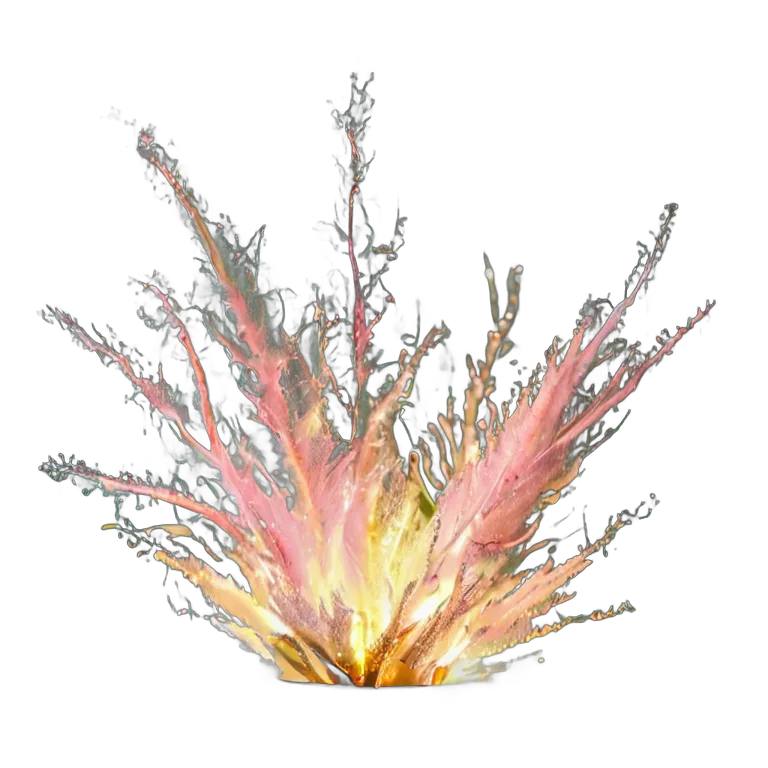 エフェクト 火 ピンクとゴールドのキラキラした妖精の火 透過 PNG 画像 フリー素材 #28222