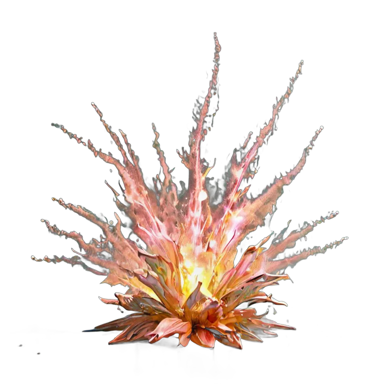 エフェクト 火 ピンクとゴールドのキラキラした妖精の火 透過 PNG 画像 フリー素材 #28225