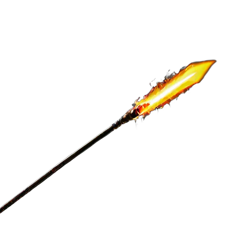 エフェクト 火 前方に向けられた火の槍 透過 PNG 画像 フリー素材 #28271