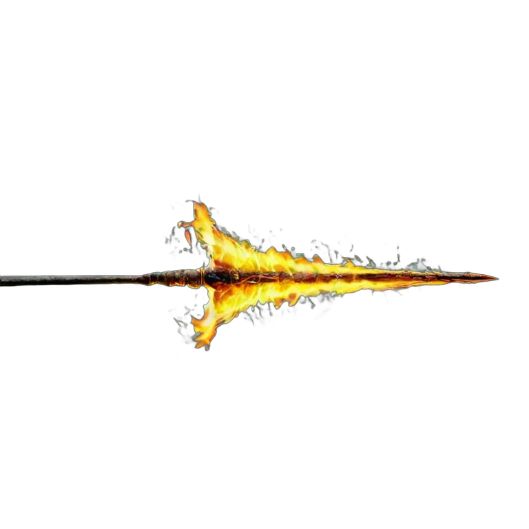 エフェクト 火 前方に向けられた火の槍 透過 PNG 画像 フリー素材 #28272