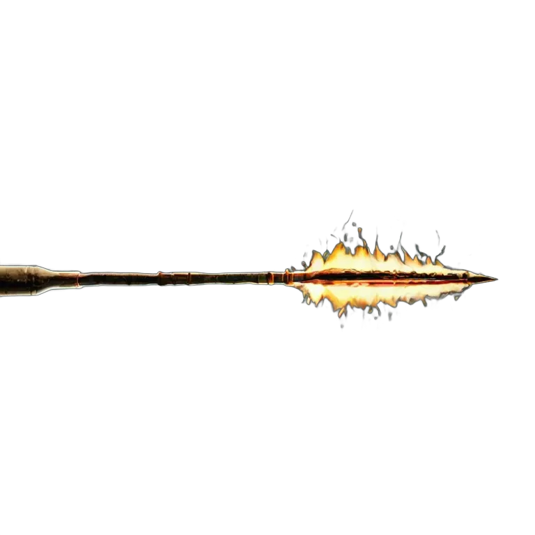 エフェクト 火 前方に向けられた火の槍 透過 PNG 画像 フリー素材 #28273