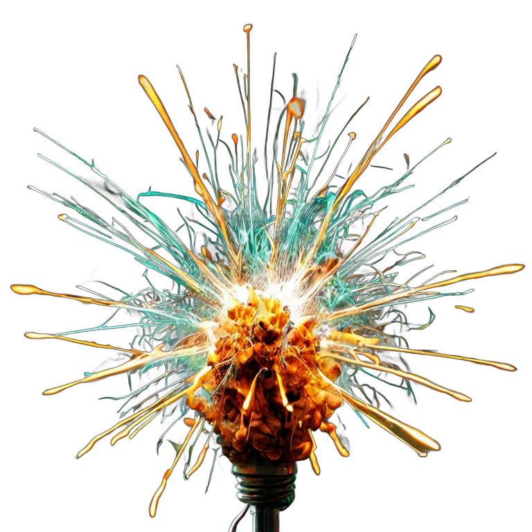 エフェクト 魔法 明るい魔法の火花の集まり 透過 PNG 画像 フリー素材 #28692