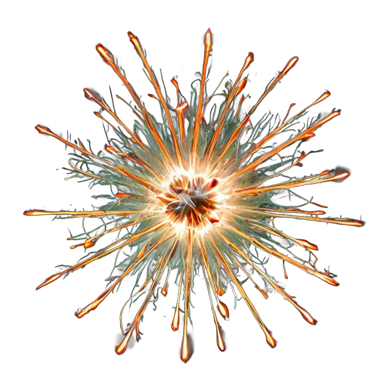 エフェクト 魔法 明るい魔法の火花の集まり 透過 PNG 画像 フリー素材 #28694