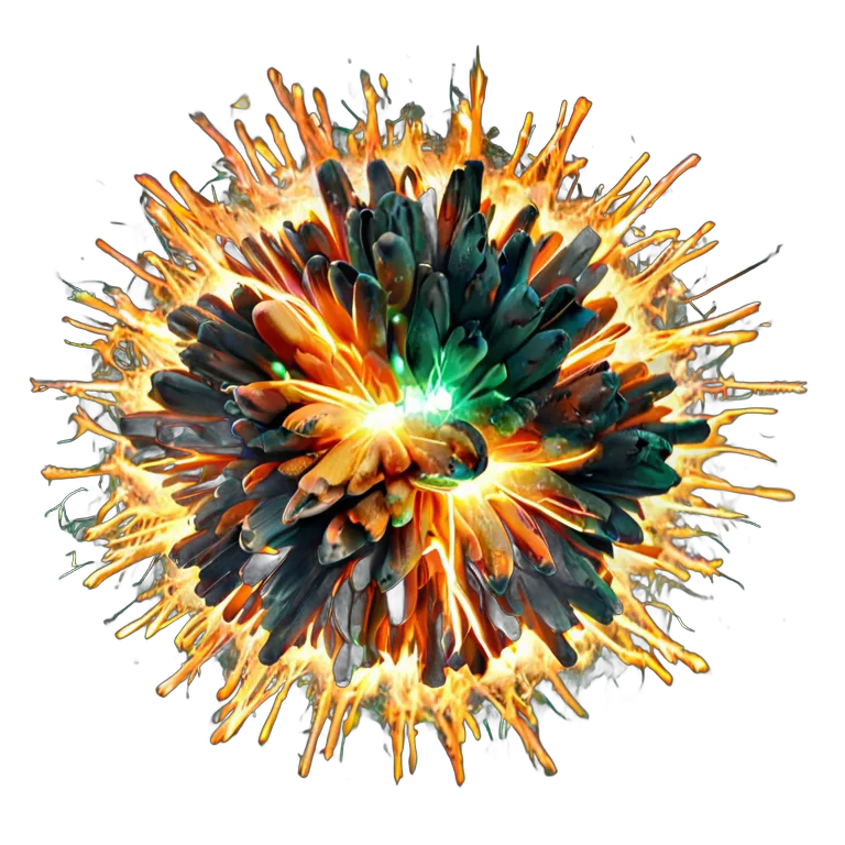 エフェクト 魔法 明るい魔法の火花の集まり 透過 PNG 画像 フリー素材 #28698