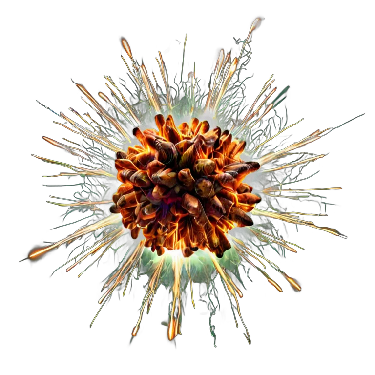 エフェクト 魔法 明るい魔法の火花の集まり 透過 PNG 画像 フリー素材 #28701