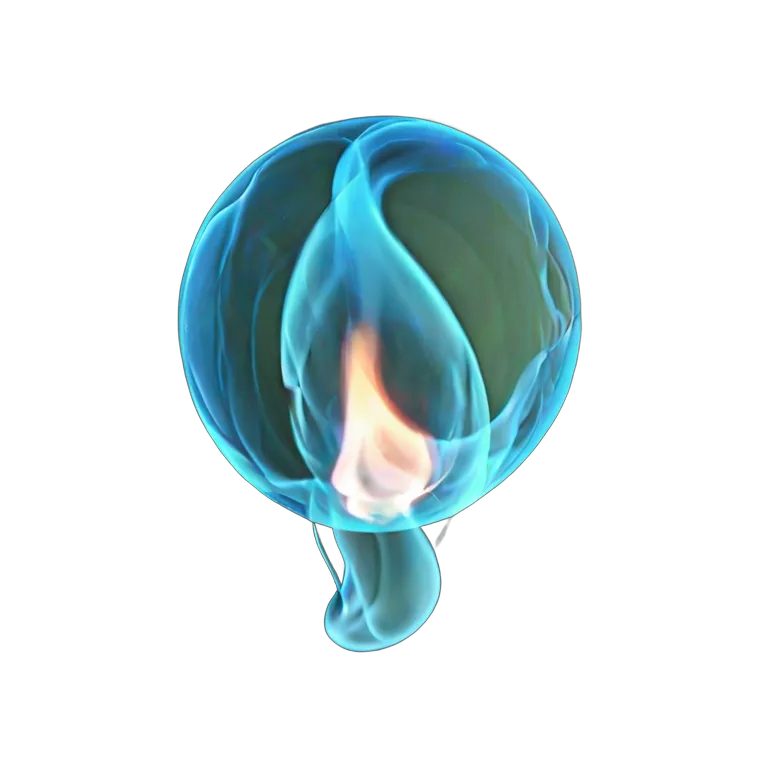 エフェクト 魔法 中心が暗く、縁が白く光る 透過 PNG 画像 フリー素材 #28746