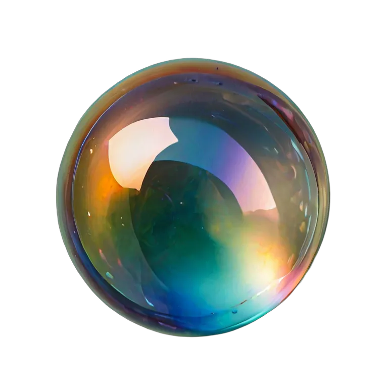 エフェクト 魔法 エネルギーでできた虹色のシャボン玉 透過 PNG 画像 フリー素材 #28761