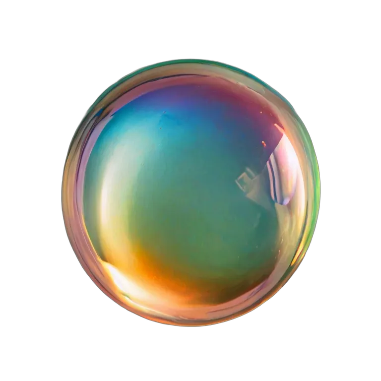 エフェクト 魔法 エネルギーでできた虹色のシャボン玉 透過 PNG 画像 フリー素材 #28762