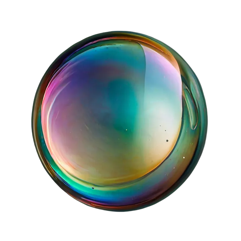 エフェクト 魔法 エネルギーでできた虹色のシャボン玉 透過 PNG 画像 フリー素材 #28766