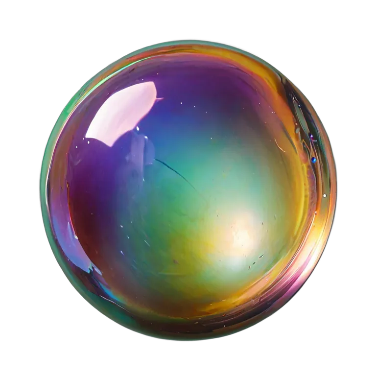 エフェクト 魔法 エネルギーでできた虹色のシャボン玉 透過 PNG 画像 フリー素材 #28767