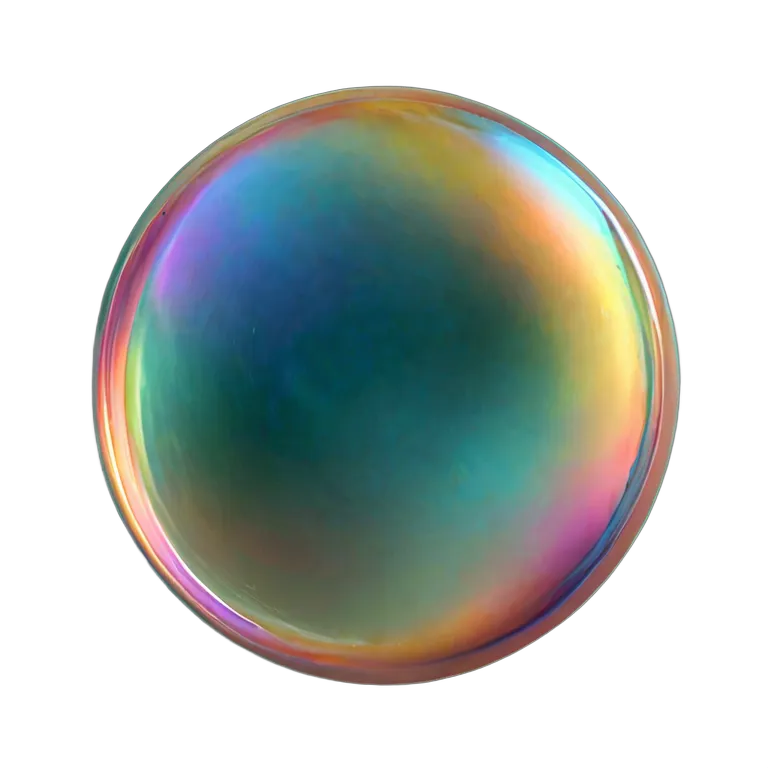 エフェクト 魔法 エネルギーでできた虹色のシャボン玉 透過 PNG 画像 フリー素材 #28768