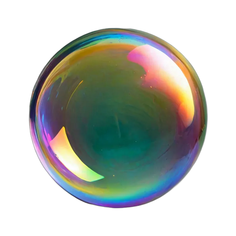 エフェクト 魔法 エネルギーでできた虹色のシャボン玉 透過 PNG 画像 フリー素材 #28769