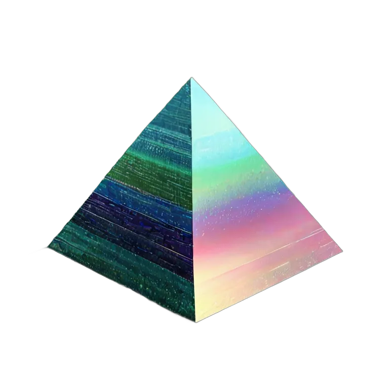 エフェクト 魔法 きらめくホログラフィックピラミッド 透過 PNG 画像 フリー素材 #28736