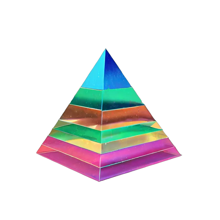 エフェクト 魔法 きらめくホログラフィックピラミッド 透過 PNG 画像 フリー素材 #28741