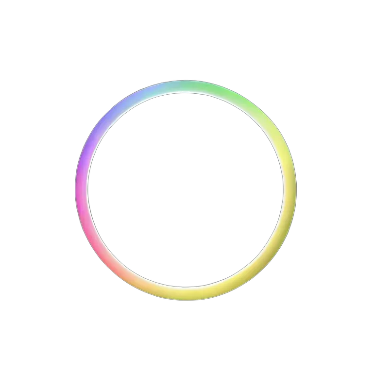 エフェクト 魔法 柔らかな虹色の光の輪 透過 PNG 画像 フリー素材 #28728