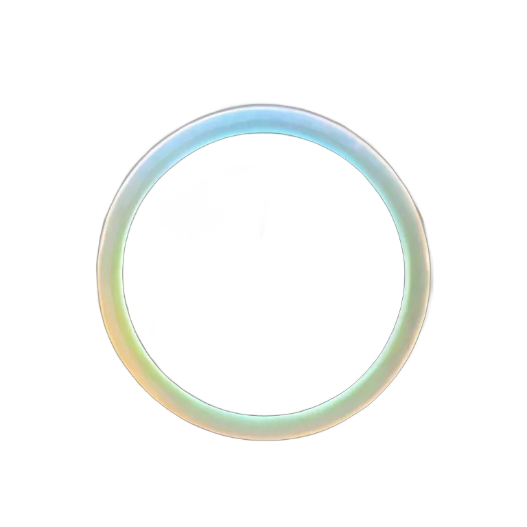 エフェクト 魔法 柔らかな虹色の光の輪 透過 PNG 画像 フリー素材 #28730