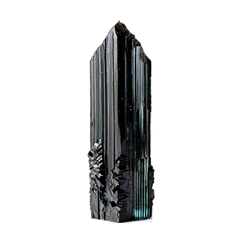 エフェクト 自然 ブラックトルマリンクリスタル 透過 PNG 画像 フリー素材 #39633