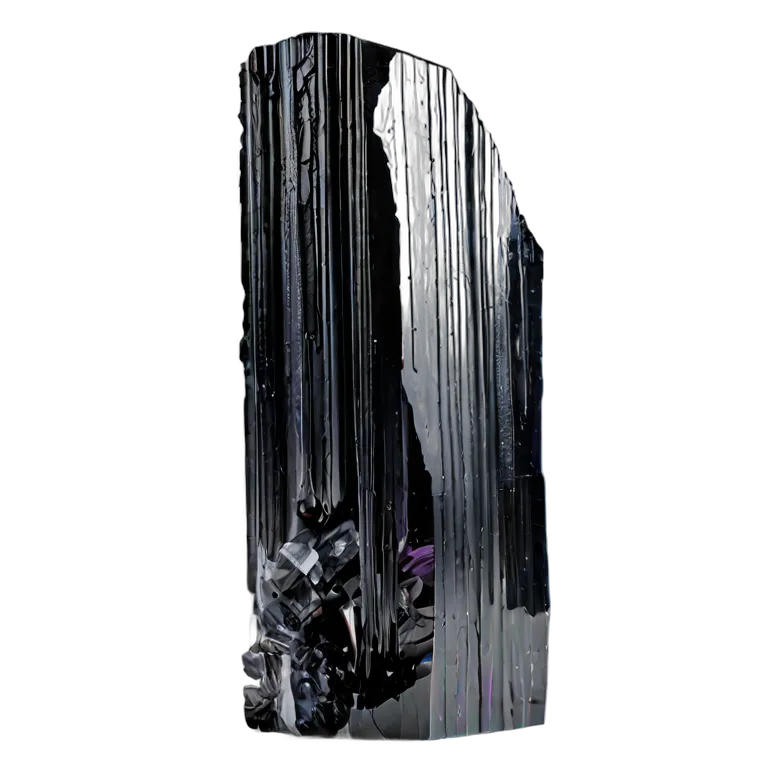 エフェクト 自然 ブラックトルマリンクリスタル 透過 PNG 画像 フリー素材 #39634