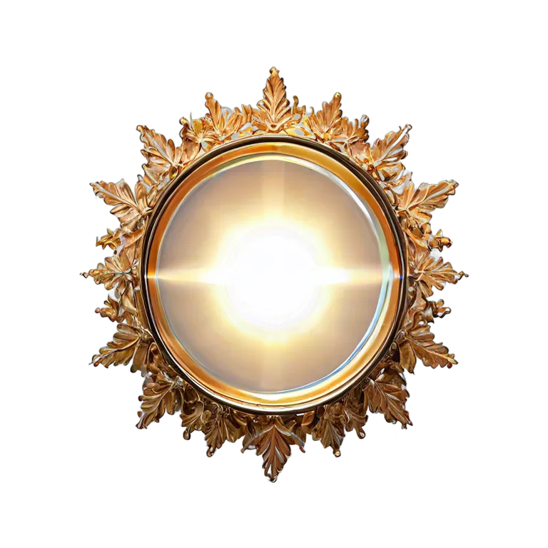 黄金の太陽の光輪 透過 PNG 画像 フリー素材 #39726