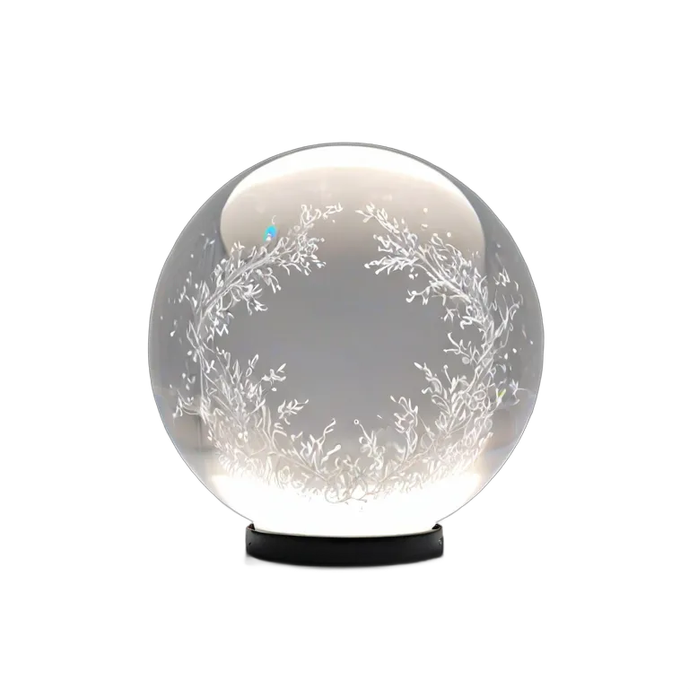 魔法の白い光の球 透過 PNG 画像 フリー素材 #39713