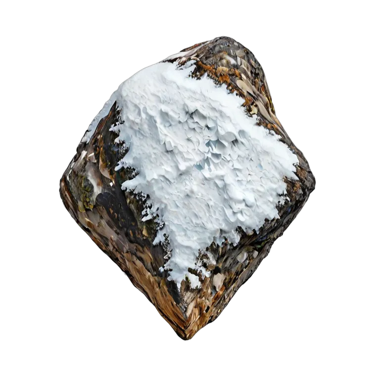 エフェクト 自然 雪のある単山石 透過 PNG 画像 フリー素材 #39667