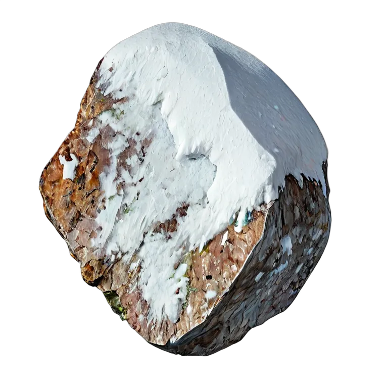 エフェクト 自然 雪のある単山石 透過 PNG 画像 フリー素材 #39675