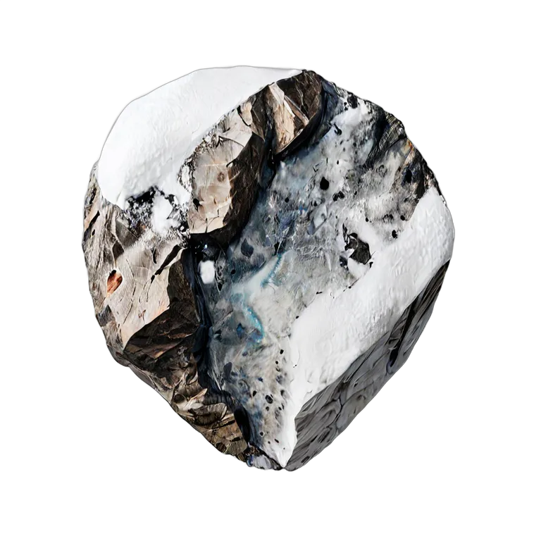 エフェクト 自然 雪のある単山石 透過 PNG 画像 フリー素材 #39678