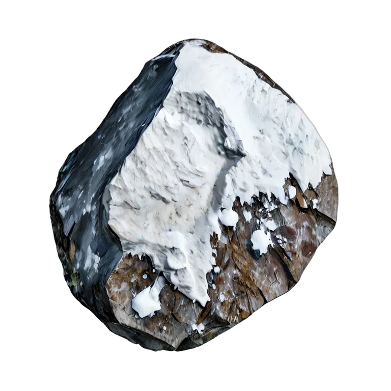 エフェクト 自然 雪のある単山石 透過 PNG 画像 フリー素材 #39680