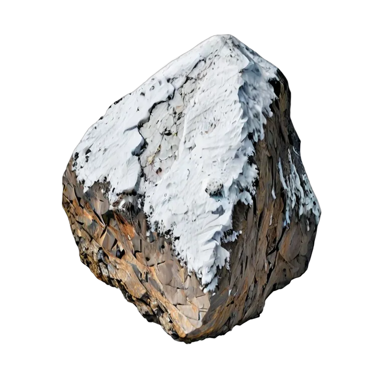 エフェクト 自然 雪のある単山石 透過 PNG 画像 フリー素材 #39681