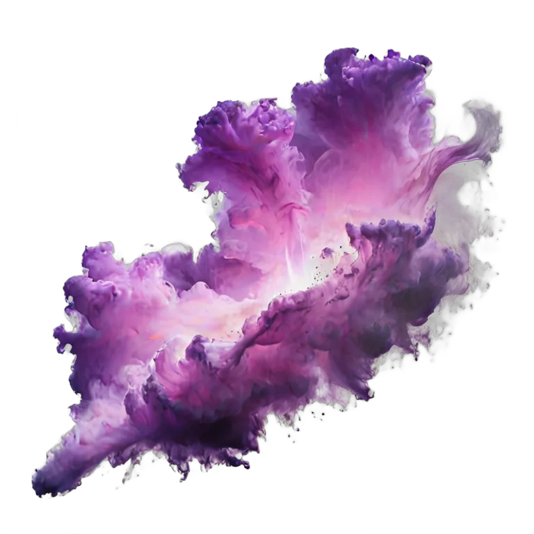 エフェクト 自然 紫色に輝く星雲のきらめき 透過 PNG 画像 フリー素材 #39684