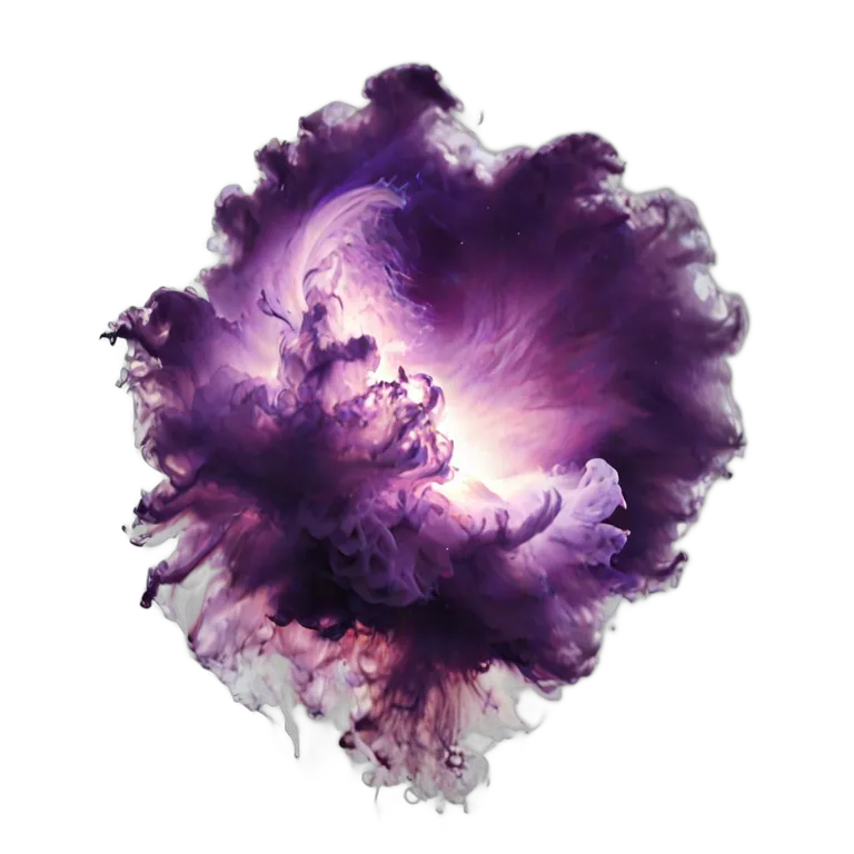 エフェクト 自然 紫色に輝く星雲のきらめき 透過 PNG 画像 フリー素材 #39685