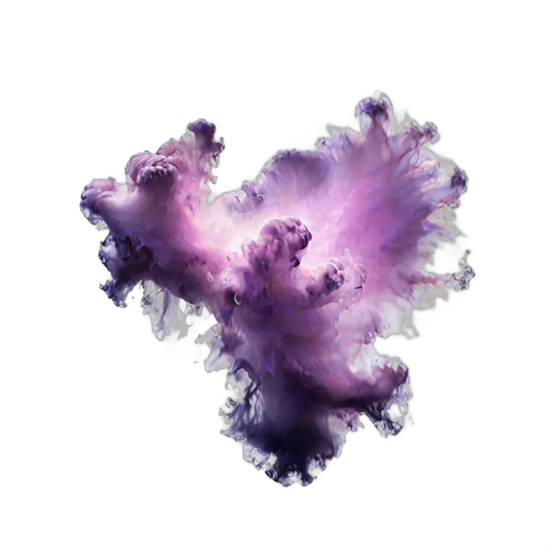 エフェクト 自然 紫色に輝く星雲のきらめき 透過 PNG 画像 フリー素材 #39686