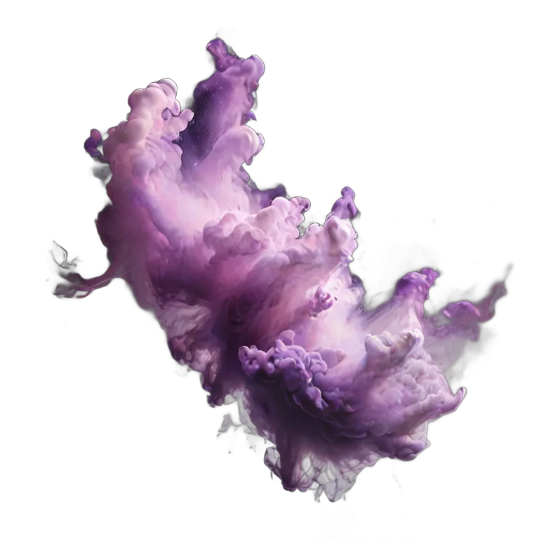 エフェクト 自然 紫色に輝く星雲のきらめき 透過 PNG 画像 フリー素材 #39689