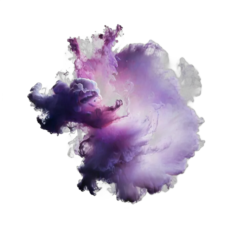 エフェクト 自然 紫色に輝く星雲のきらめき 透過 PNG 画像 フリー素材 #39692