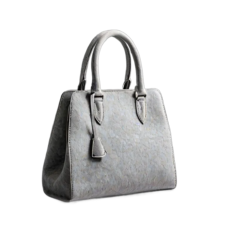 ファッション バッグ エレガントなライトグレーのフェルトハンドバッグ 透過 PNG 画像 フリー素材 #21838