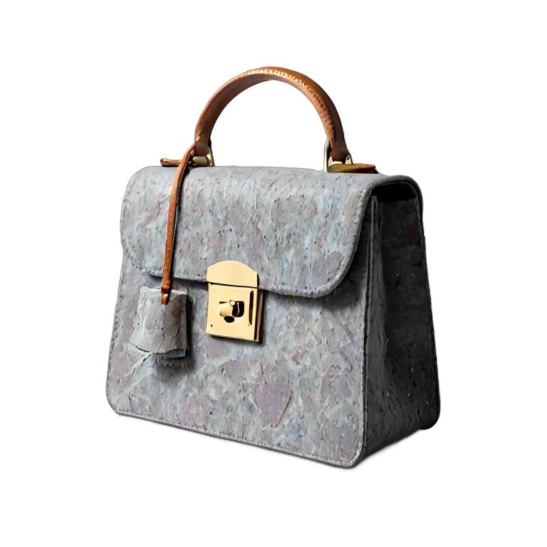 ファッション バッグ エレガントなライトグレーのフェルトハンドバッグ 透過 PNG 画像 フリー素材 #21839