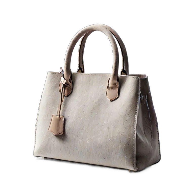 ファッション バッグ エレガントなライトグレーのフェルトハンドバッグ 透過 PNG 画像 フリー素材 #21843