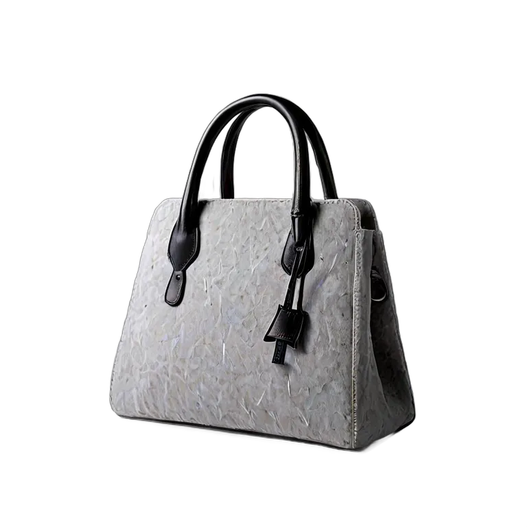 ファッション バッグ エレガントなライトグレーのフェルトハンドバッグ 透過 PNG 画像 フリー素材 #21845