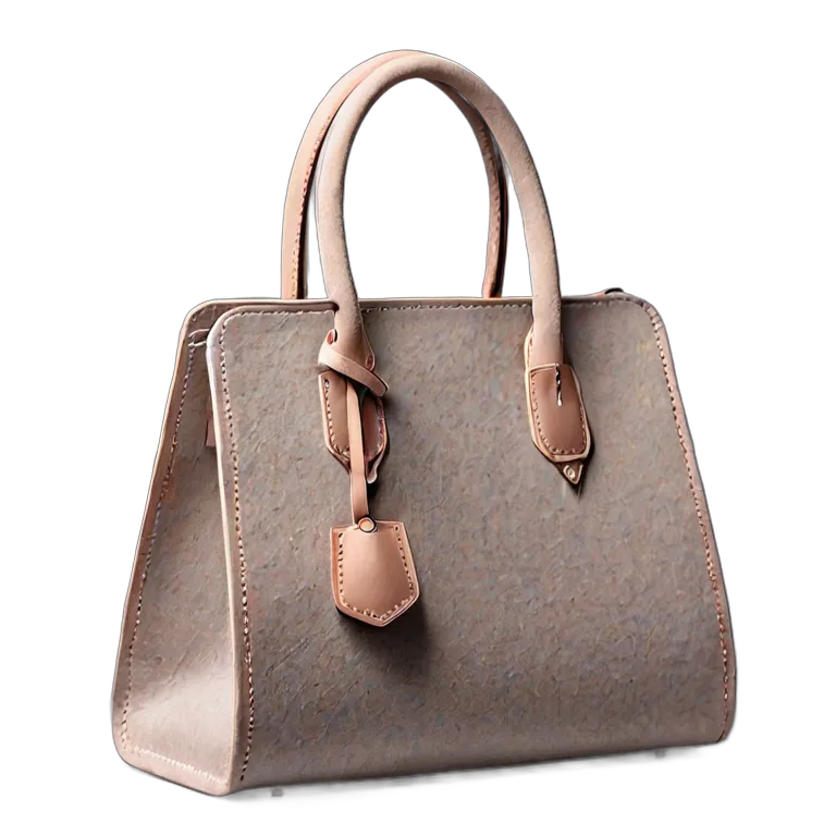 ファッション バッグ エレガントなライトグレーのフェルトハンドバッグ 透過 PNG 画像 フリー素材 #21847