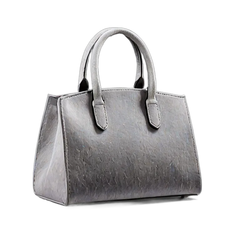 ファッション バッグ エレガントなライトグレーのフェルトハンドバッグ 透過 PNG 画像 フリー素材 #21850