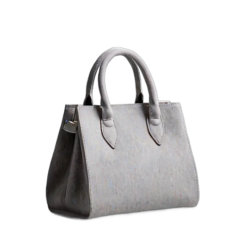 ファッション バッグ エレガントなライトグレーのフェルトハンドバッグ 透過 PNG 画像 フリー素材 #21854