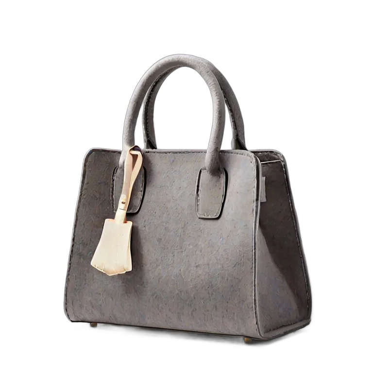 ファッション バッグ エレガントなライトグレーのフェルトハンドバッグ 透過 PNG 画像 フリー素材 #21855