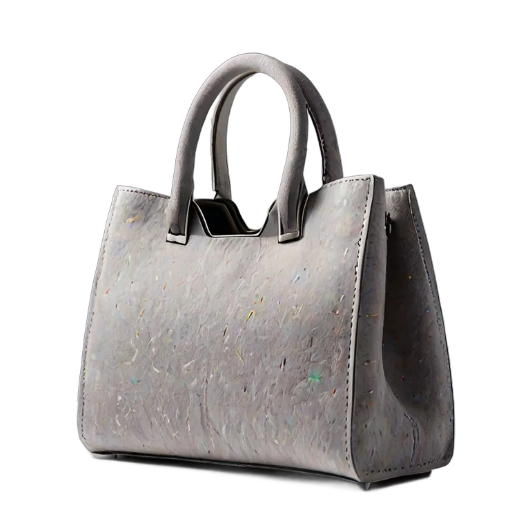 ファッション バッグ エレガントなライトグレーのフェルトハンドバッグ 透過 PNG 画像 フリー素材 #21856